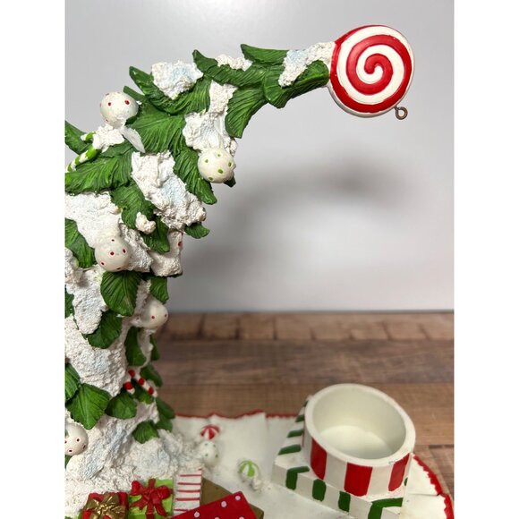 Whimsical Curved Christmas Tree Candle Holder, Ornament Holder - Picture 2 of 9